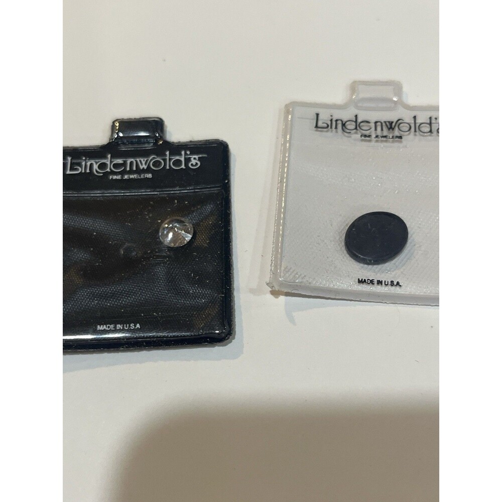 Vintage Lindenwold’s Jewelry Stones Lot Clear Faceted & Black Cabochon Gem